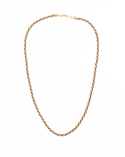 Collana Torchon con filo nero