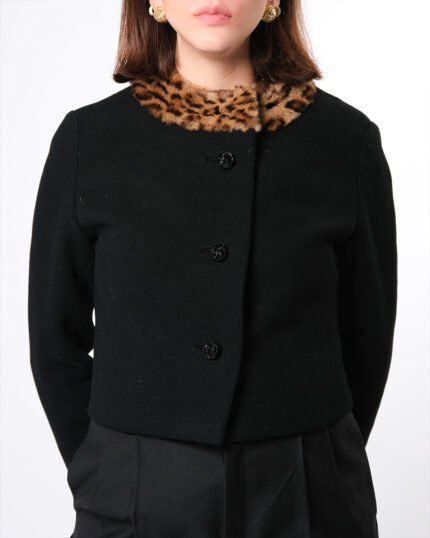 Giacca con colletto di pelliccia