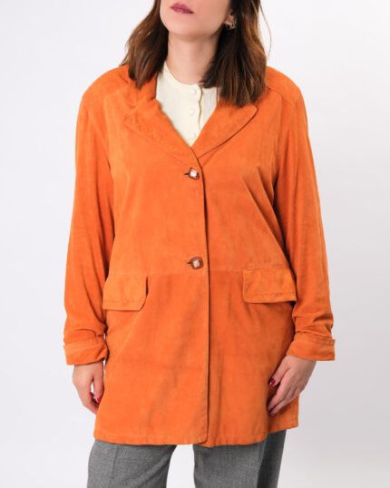 Giacca in camoscio Arancione